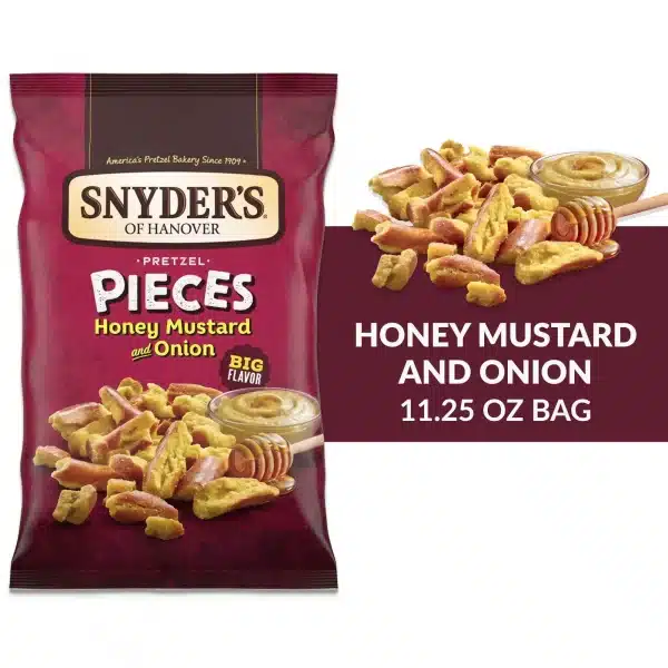 Snyders Pretzel Pieces Honey Mustard and Onion 318g